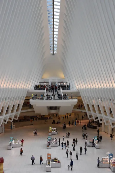 New York Apr Oculus Westfield World Trade Center Transportation Hub — Fotografia de Stock