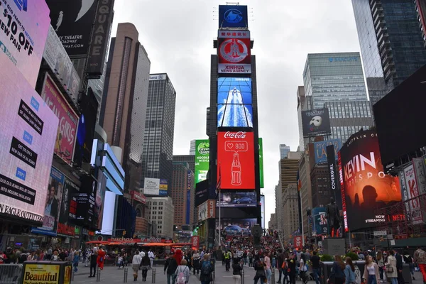 Nueva York Abr Times Square Presentado Con Teatros Broadway Carteles — Foto de Stock
