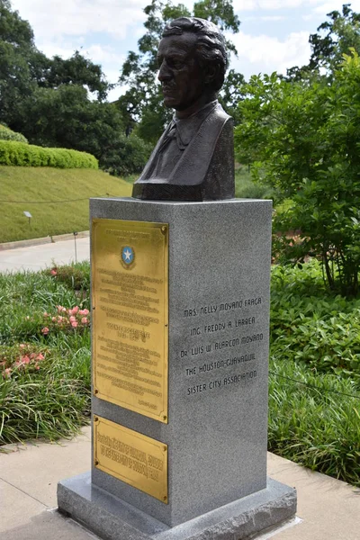 Vicente Rocafuerte Hawkins Heykel Yürüyüşü Nde Mcgovern Centennial Gardens Hermann — Stok fotoğraf