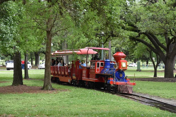 Houston Apr Spoorweg Bij Hermann Park Houston Texas Gezien Apr — Stockfoto