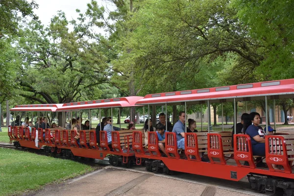 Houston Apr Railroad Hermann Park Houston Texas Como Visto Abril — Fotografia de Stock