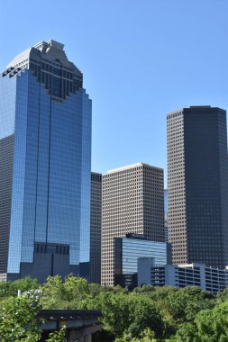 Teksas'ta Houston siluetinin görünümü