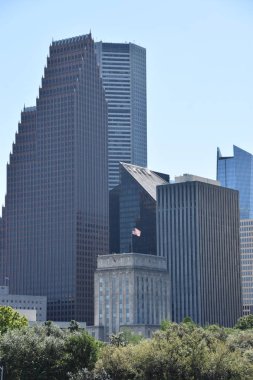 Teksas'ta Houston siluetinin görünümü