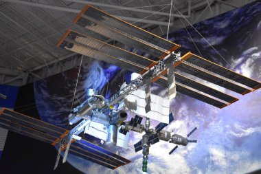 Houston, Tx - Nis 19: Houston Uzay Merkezi, Teksas, Nisan'da 19, 2019. Onun önde gelen bilim ve uzay öğrenme merkezi, Nasa Johnson Uzay Merkezi resmi ziyaretçi merkezi ve Smithsonian müzesi.