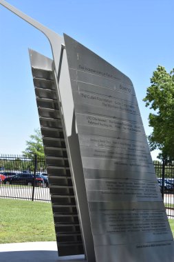 Houston, Tx - Nis 19: Houston Uzay Merkezi, Teksas, Nisan'da 19, 2019. Onun önde gelen bilim ve uzay öğrenme merkezi, Nasa Johnson Uzay Merkezi resmi ziyaretçi merkezi ve Smithsonian müzesi.