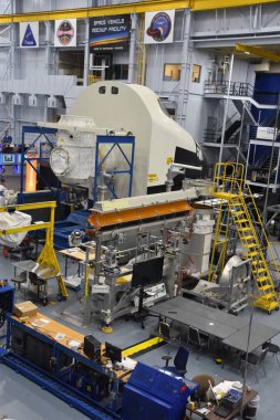 Houston, Tx - Nis 19: Nisan'da Houston Texas Uzay Merkezi'nde Astronot Eğitim Tesisi 19 Nisan 2019. Onun bir bilim ve uzay öğrenme merkezi, Nasa Johnson Uzay Merkezi resmi ziyaretçi merkezi ve Smithsonian müzesi.