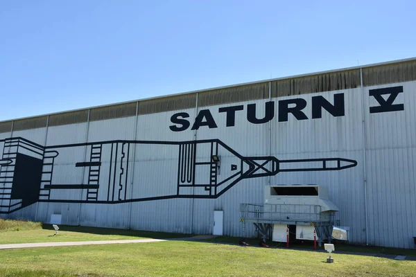 Houston Nis Saturn Rocket Nisan Houston Texas Uzay Merkezi Nde — Stok fotoğraf