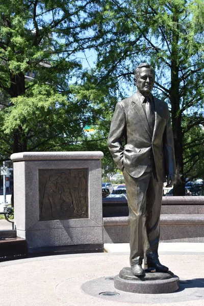 Houston Apr George Bush Monument Který Nachází Sesquicentennial Park Houstonu — Stock fotografie