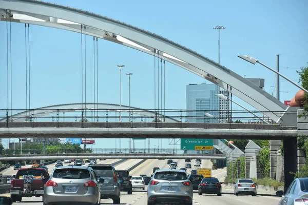 Houston Abr Puente Montrose Sobre Houston Texas Visto Desde Abril —  Fotos de Stock