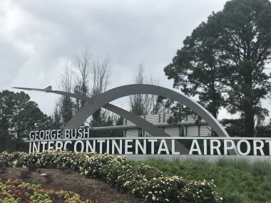 George Bush Kıtalararası Havalimanı, Houston, Teksas, 23 Nisan 2019 'da görüldüğü gibi.. 