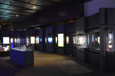 HOUSTON, TX - 22 Nisan 2019 'da Houston Doğal Bilim Müzesi Houston, Teksas' taki Hermann Park 'ta görüldü..