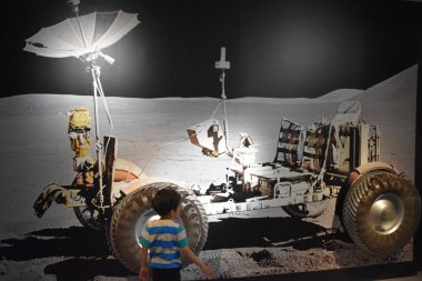 HOUSTON, TX - 22 Nisan 2019 'da Houston Doğal Bilim Müzesi Houston, Teksas' taki Hermann Park 'ta görüldü..