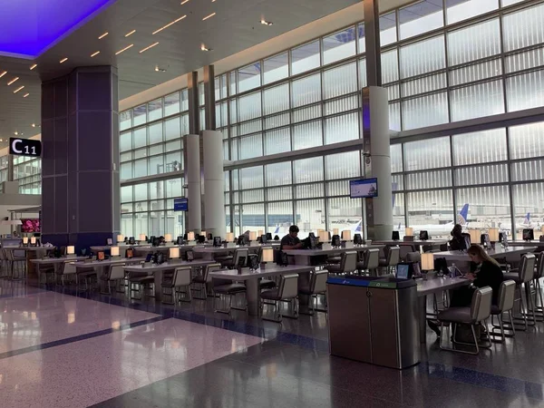 Хаустон Техас Апреля 2019 Года Посадка Межконтинентальном Аэропорту Имени Джорджа — стоковое фото
