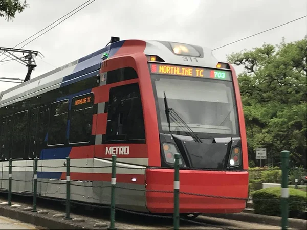 Houston Avril Metrorail Est Système Train Léger Sur Rail Milles — Photo