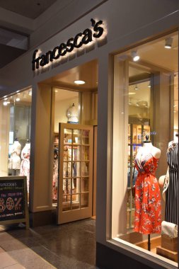 Syracuse, New York 'taki Destiny USA alışveriş ve eğlence kompleksinde Francescas, 11 Mayıs 2019' da görüldü. New York 'taki en büyük alışveriş merkezidir..