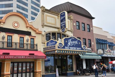 Atlantic City, Nj Mayıs 19: Atlantic City Boardwalk New Jersey, 19 Mayıs 2019 tarihinde görüldüğü gibi. Atlantic City kuzeydoğuda kumarhaneleri, kaldırımları ve plajı ile ünlü bir tatil şehridir..