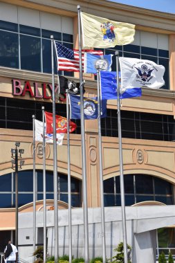 Atlantic City, New Jersey'deki Boardwalk'ta New Jersey Kore Savaşı Anıtı