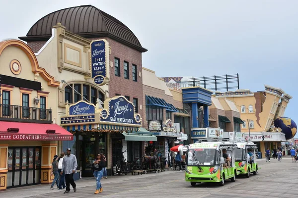 Atlantic City Mayıs New Jersey Deki Atlantic City Boardwalk Tramvay — Stok fotoğraf