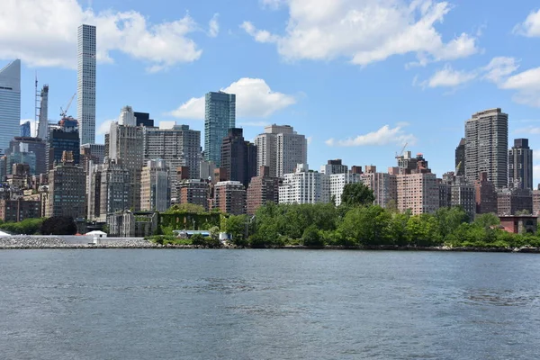 New York Maj Över Manhattans Skyline Från Gantry Plaza State — Stockfoto