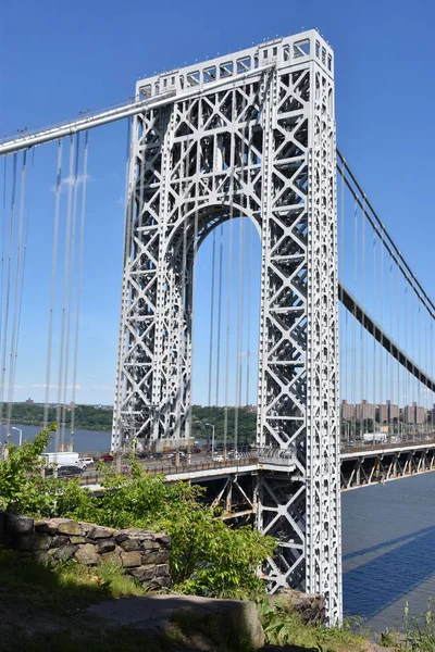 George Washington Bridge New Yorkban New Jersey Ben — Stock Fotó
