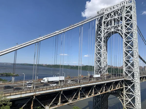 George Washington Överbryggar New York Och New Jersey — Stockfoto