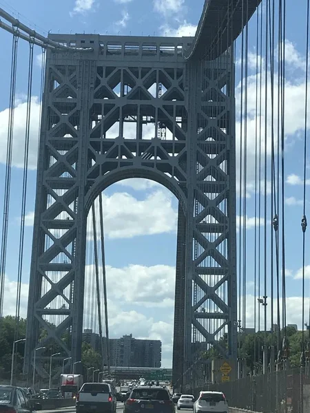 George Washington Bridge New Yorkban New Jersey Ben — Stock Fotó