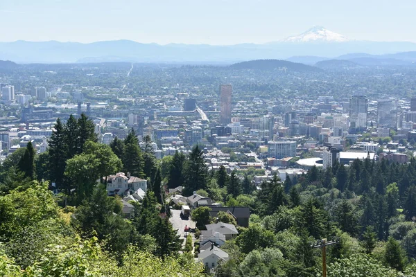 Vista Portland Oregon Pittock Mansion — Fotografia de Stock