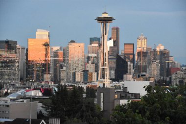 Seattle, Wa - Haz 12: Seattle Kerry Park'tan Seattle Görünümü, Washington, 12 Haziran 2019 tarihinde görüldüğü gibi.