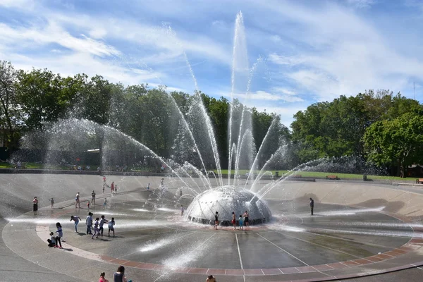 Seattle Jun International Fountain Seattle Center Seattle Washington Como Visto — Fotografia de Stock