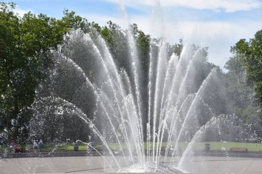 Seattle, Wa - Haz 12: Seattle Merkezi'nde Uluslararası Çeşme, Washington, 12 Haziran 2019 tarihinde görüldüğü gibi. 1962 Dünya Fuarı için tasarlandı..