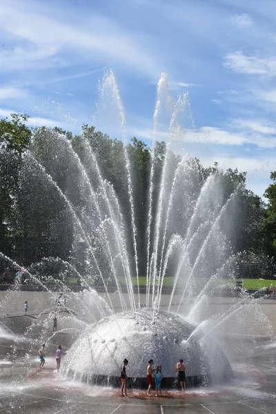 Seattle Jun International Fountain Seattle Center Seattle Washington Como Visto — Fotografia de Stock