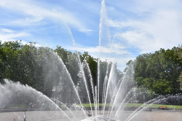 Seattle Jun International Fountain Seattle Center Seattle Washington Como Visto — Fotografia de Stock