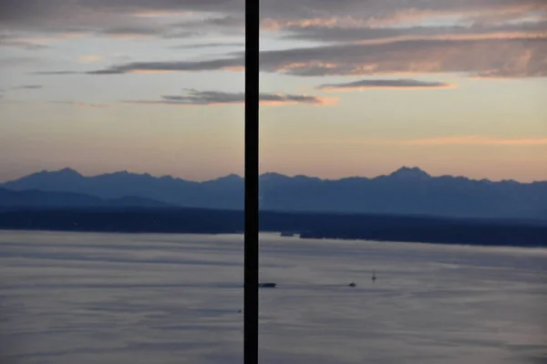 Seattle Jul Glass Floor Het Observation Deck Bij Space Needle — Stockfoto