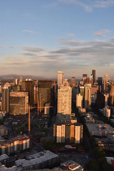 Seattle Jun Aerial View Seattle Observation Deck Space Needle Seattle — Stock Photo, Image