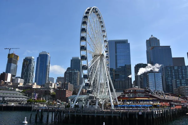 Seattle Jun Velké Kolo Seattlu Washingtonu Jak Bylo Vidět Června — Stock fotografie