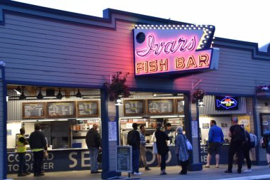 SEATTLE, WA - 13 Haziran 2019 'da görüldüğü gibi Seattle, Washington' da Ivars restoranları. 