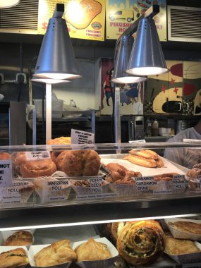 SEATTLE, WA - 13 Haziran 2019 'da görüldüğü üzere Piroshky Piroshky Seattle, Washington' daki Pike Place Market 'te.