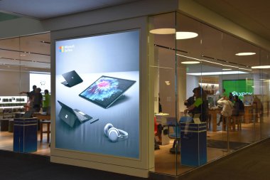 14 Haziran 2019 'da Redmond, Washington' daki karargahta Microsoft Ziyaretçi Merkezi 'nde görüldü..