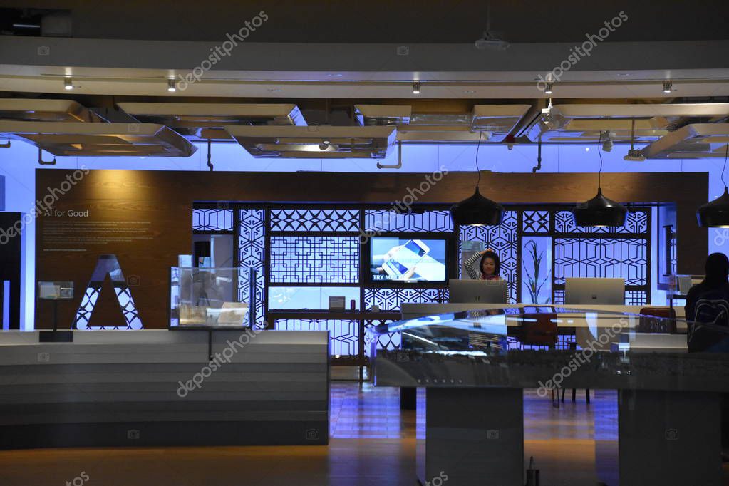 REDMOND, WA - JUN 14: Microsoft Visitor Center at the Headquarters in Redmond, Washington, as seen on Jun 14, 2019.
