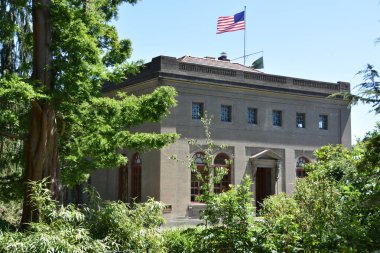 Seattle, Wa - Jul 15: Hiram M. Chittenden Locks (Ballard Locks) Seattle, Washington, 15 Temmuz 2019 tarihinde görüldüğü gibi. Bu Seattle, Washington Gölü Washington Gemi Kanalı, Salmon Bay batı ucunda kilitleri bir komplekstir.