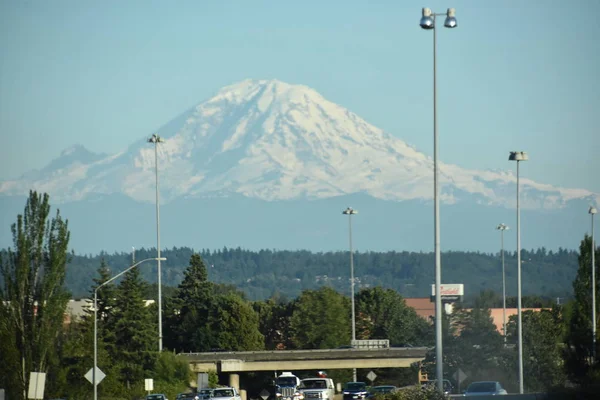 Seattle Jun Vista Del Monte Rainier Desde Seattle Washington Vista — Foto de Stock