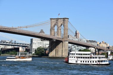 New York, Ny - Haz 30: Brooklyn Köprüsü New York'ta, 30 Haziran 2019 tarihinde görüldü. 