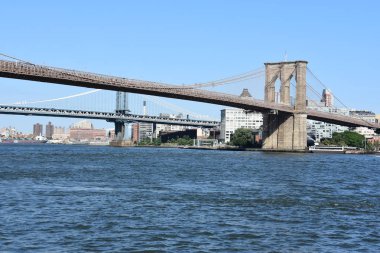 New York, Ny - Haz 30: Brooklyn Köprüsü New York'ta, 30 Haziran 2019 tarihinde görüldü. 