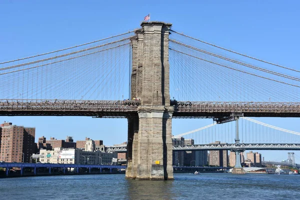 New York, Ny - Haz 30: Brooklyn Köprüsü New York'ta, 30 Haziran 2019 tarihinde görüldü. 