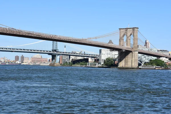 Нью Йорк Нью Йорк Июня Бруклинский Мост Нью Йорке Видели — стоковое фото