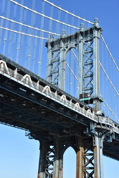 New York Juni Manhattan Bridge New York City Gesehen Juni — Stockfoto