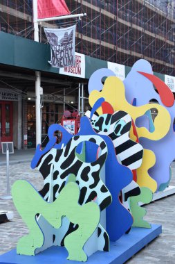 New York, Ny - Haz 23: Wade ve Leta tarafından Seascape Sculpture at Seaport District in Manhattan, New York, 23 Haziran 2019 tarihinde görüldüğü gibi.