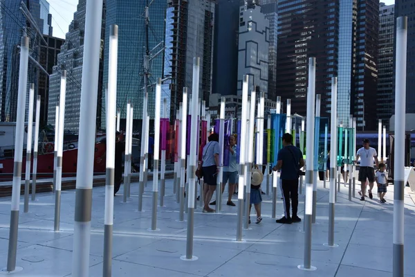 NEW YORK, NY - 23 Haziran 2019 'da New York' un Seaport İlçesinde Nautilus heykeli.