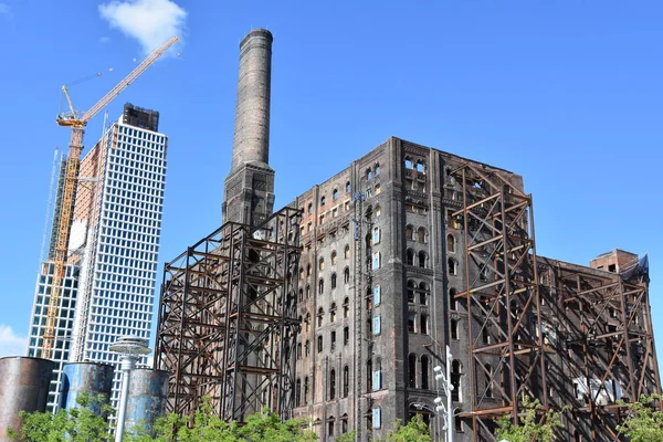 Brooklyn Jun Domino Sugar Refinery Brooklyn New York Seen Jun — Stock Photo, Image