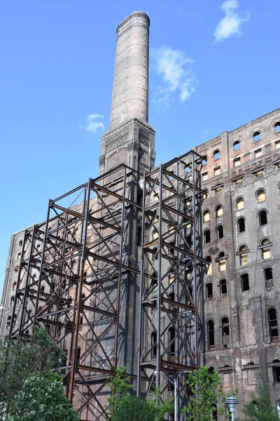 Brooklyn Jun Refinaria Açúcar Domino Brooklyn Nova York Como Visto — Fotografia de Stock